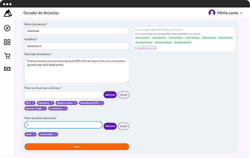 gerador de título e descrição e o gerador de anúncios2