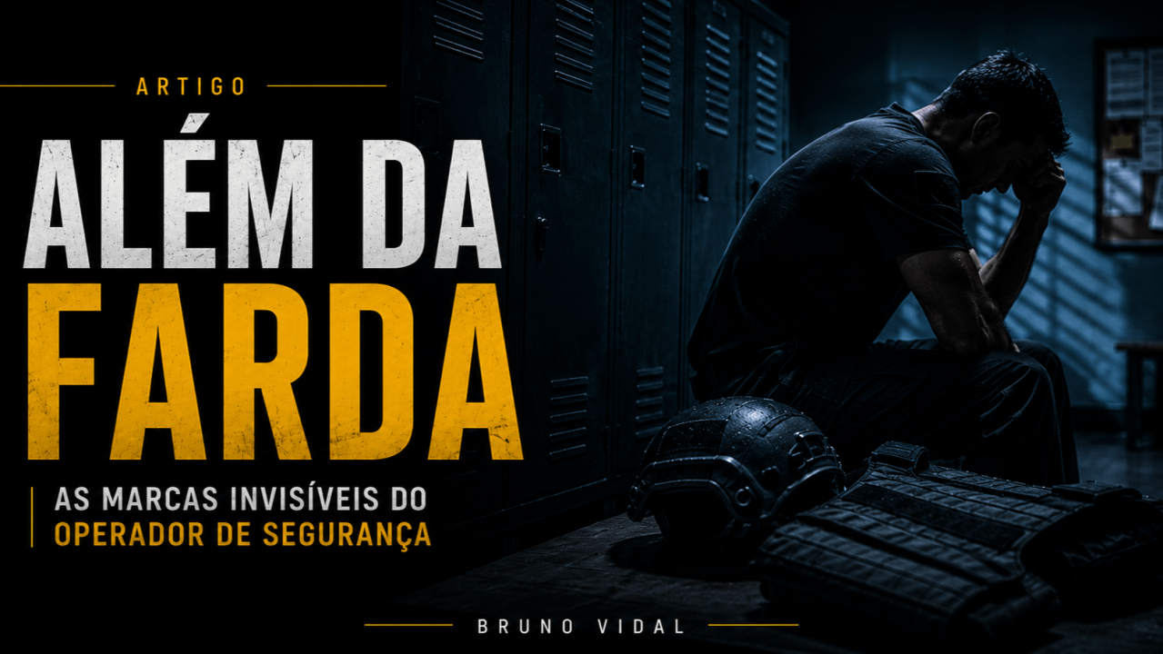 Além da Farda: As Marcas Invisíveis do Operador de Segurança 2 Profissional fardado refletindo sobre a importância da saúde mental na segurança pública