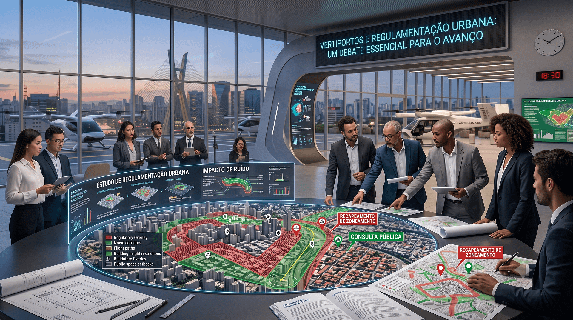 Primeiros projetos de vertiportos aceleram debate sobre mobilidade aérea urbana no Brasil 2 Infraestrutura para eVTOL no Brasil: Novos Projetos em Debate